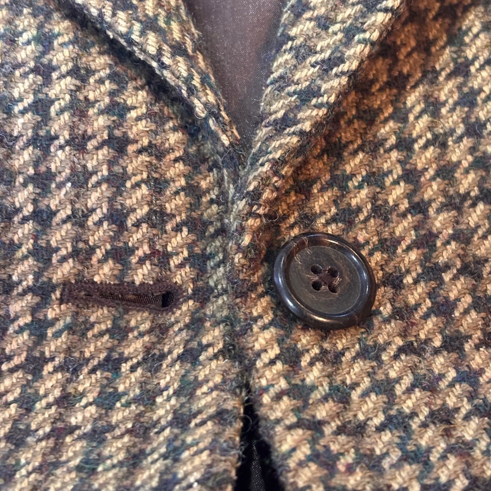Ralph Lauren Brown Houndstooth Blazer - Picture 6 of 7